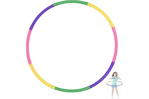 24 in 8 Knots Exercise Hoops Set,Weight and Size Adjustable Detachable Fitness Toys,Suitable for Gymnastics,Dance,Games and P