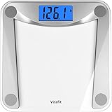Vitafit Digital Body Weight Bathroom Scale Weighing Scale with Step-On Technology,Extra Large Blue Backlit Display and Batter