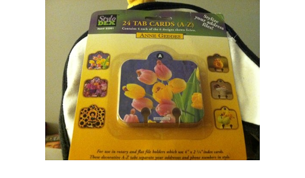 Amazon Com Anne Geddes 24 Tab Cards A Z Office Products