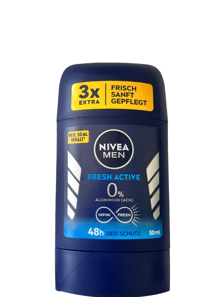 NIVEA MEN Fresh Active Deodorant Pen, Pack of 6 (6 x 40 ml), Aluminium Free, Subtly Masculine Scent, Stick, 48-Hour Protection, Nourishes the Skin