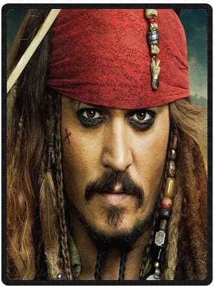Innovation Personalized Fashion Design Custom THE CARIBBEAN Jack Sparrow Johnny Depp Blanket Indoor and Outdoor Fleece Blanket Sofa Bedding Throw Blanket/Travel Blankets 58x80 Inches