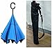 Double layer C handle automatic folding inverted umbrella and protect the umbrella bag