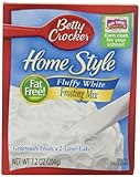 Betty Crocker Fat Free Frosting Mix Home Style Fluffy White 7.2 oz Box (pack of 12)