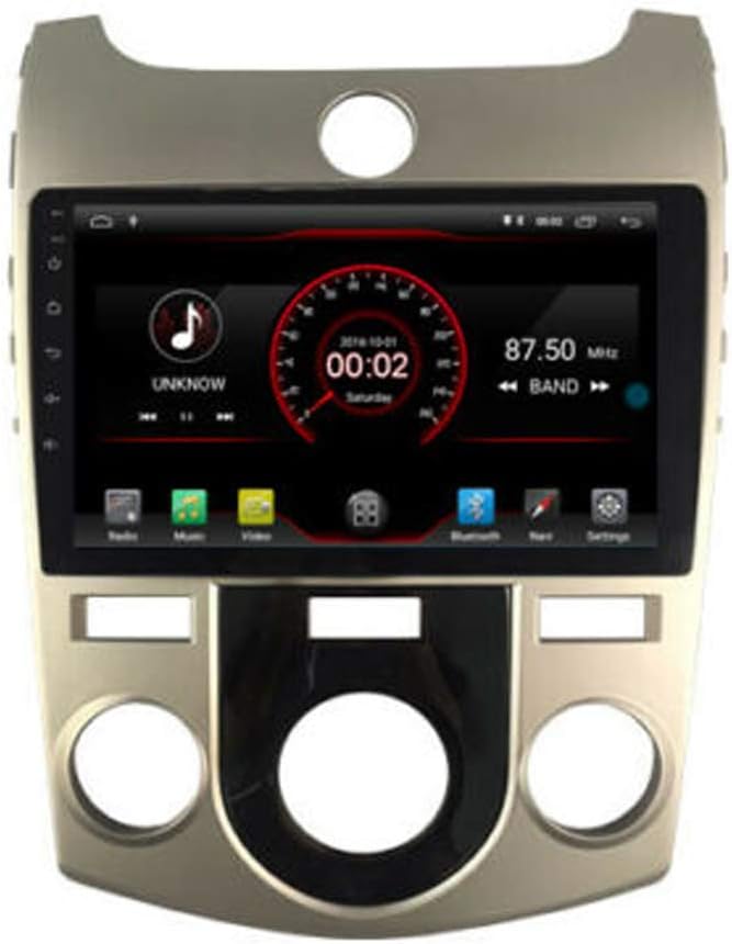 Autosion 9 inch Android 9.0 Car DVD Player Sat Nav Radio Headunit Navigation Stereo for Kia Cerato Koup Forte 2008 2009 2010 2011 2012 2013 Manual Air Conditioner Version OBD Steering Wheel Control