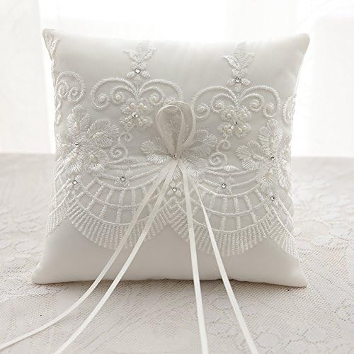 Rimobul Wedding Ring Pillow 7.5" x 7.5" - Ivory