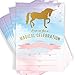 Magical Unicorn Celebration, Rainbow Party Fill In Invitations, 10 Invitations and Envelopes