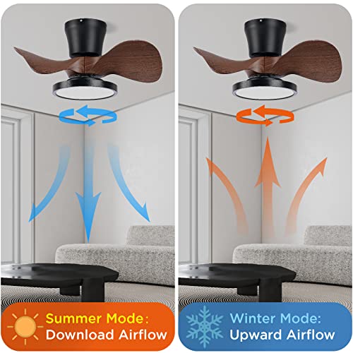 Ocioc Quiet Ceiling Fan With LED Light 22 Inch Large Air Volume Remote