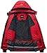 Wantdo Women's Waterproof Mountain Jacket Fleece Ski Jacket US XL Red X-Large