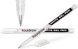 Liquidraw White Gel Pen 0.8 mm Fine Point for Artists - Highlight, Draw, Write view 8