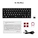 Velocifire Mini Size Wireless Mechanical Keyboard, 61-Key with Outemu Brown Switches for Copywriter, Typist and Programmer(No Backlit)