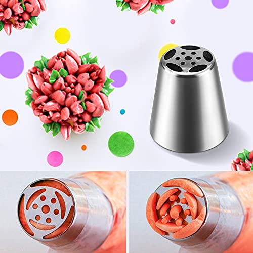Russian Piping Tips Set 27Pcs FPVERA Cake Flower Decorating Icing Tip Kit & Cupcake Frosting