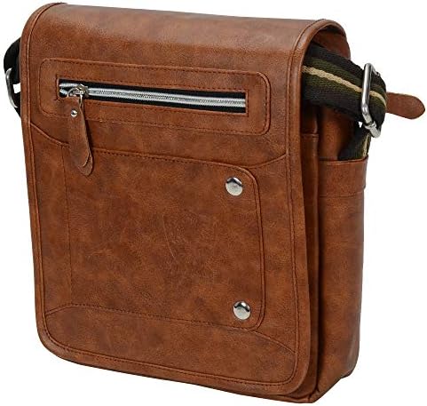 Leather Men Messenger Bag & Sling Bag (Tan)