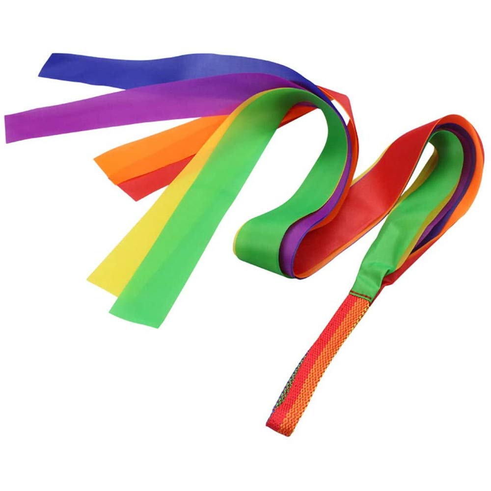 POFET 4pcs Dance Ribbon Gym Rhythmic Art Gymnastic Ballet Streamer Hand Held Kid Toy