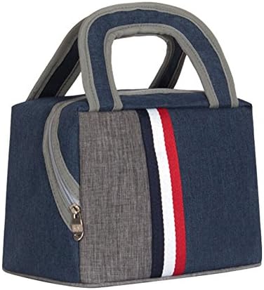 Lunch Bag Portable Package Cooler Box Tote Handbag Back Pocket Insulated Boxes with Zip Pocket for Work, School, Travel, Camping ,Picnics,by YHong