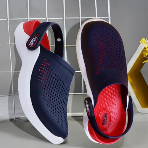 DOCTOR EXTRA SOFT Men's Classic Casual Sports Clogs/Sandals with Adjustable Back Strap for Adult | Comfortable & LightWeight| Stylish & Anti-Skid| Waterproof & Everyday Use Mules for Gents/Boys D-513