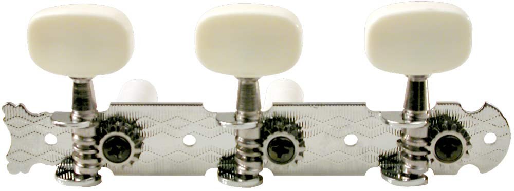 Golden Gate F-2100 Classical Guitar Tuners - 2 Planks (3+3) - Chrome