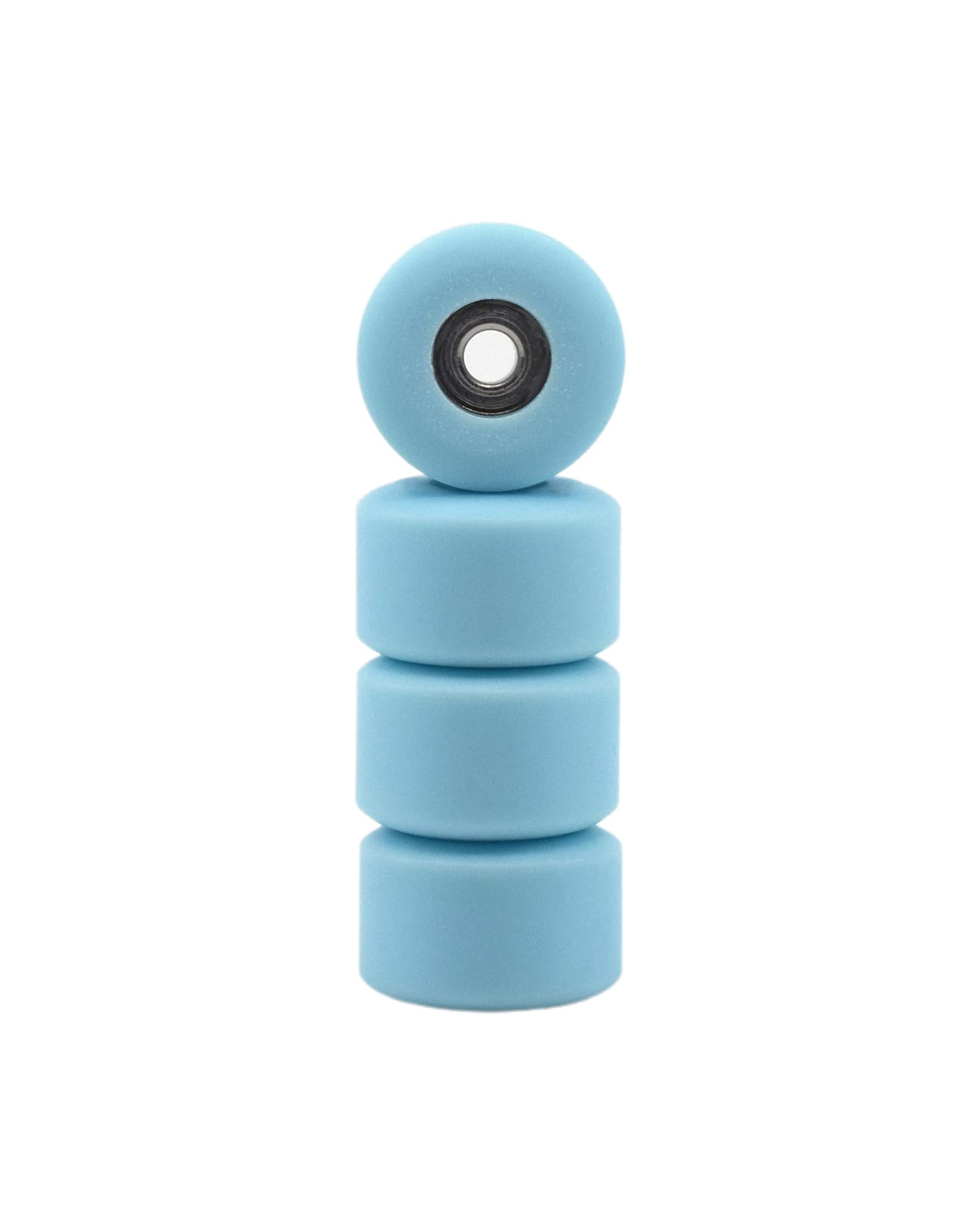 Teak Tuning Premium Fingerboard Apex Bearing Wheels, Blueberry - Matte Finish - New Street Style, Custom Teak Urethane - Custom Bearing Lock Pocket - 77D Hardness, 7.7mm Dia. - Made in The USA