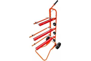 LAUCO Portable Slimline Mobile Masking Paper Machine Dispenser, Masking Machine Mobile Tree Style Mobile Masking Paper Station & Tape Dispenser Station, Stand Holds Multiple Rolls- (1680)