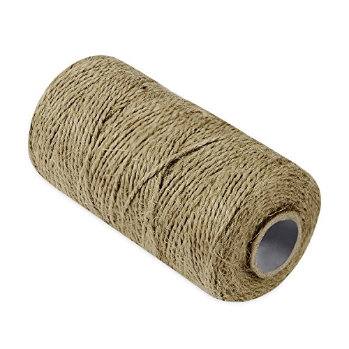 QuWei 1x300 Feet Natural Jute Twine Best Arts Crafts Gift Twine Christmas Twine Industrial Packing Materials Durable String for Gardening Applications (1PC)