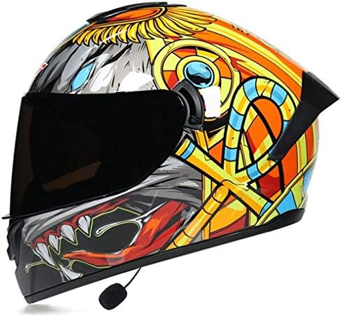 ブルートゥースバイクフルフェイスヘルメット 人気激安 フルフェイスレーシングバイクヘルメットece認定オフロードバイクヘルメット ダブルサンバイザー付きの女性 大人 男性