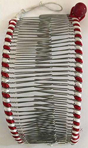 Holiday Banana Clip for Thick Natural Curly Heavy Hair - Sturdy, No Pressure or Curl Disruption - Easy Stunning Holiday Styles, UpDo or Faux Hawk (Large w/Ball Closure)