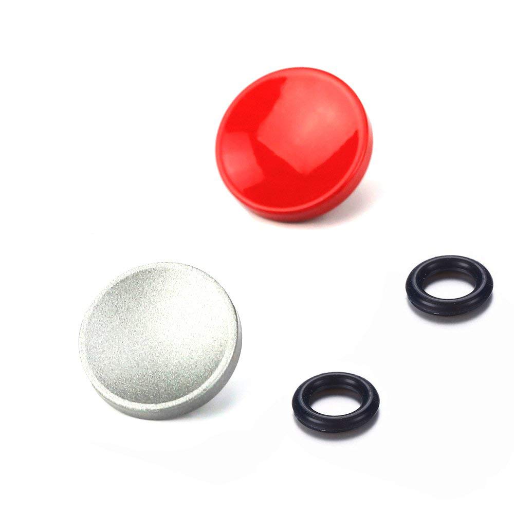 LXH 2 Pack (Red+Silver) Camera Concave Soft Metal Shutter Release Button Brass Compatible With Fujifilm XT20 X100F X100T X100S X-PRO2 X-T10/20 X-PRO1 Leica M1 M Series Nikon Df Olympus PEN-F