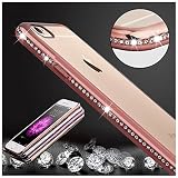 iPhone 6s Plus 6 Plus Clear Case, KrygerShield - Luxury Lightweight Super Skinny Diamond Bumper Cover  Rose Gold