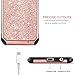 BENTOBEN Phone Case Compatible with Moto Z2 Play Case, Luxury Bling Glitter Slim 2 in 1 Soft TPU Bumper Hybrid Hard PC Cover Coat Sparkly Shiny PU Faux Leather Shockproof Protective, Rose Gold