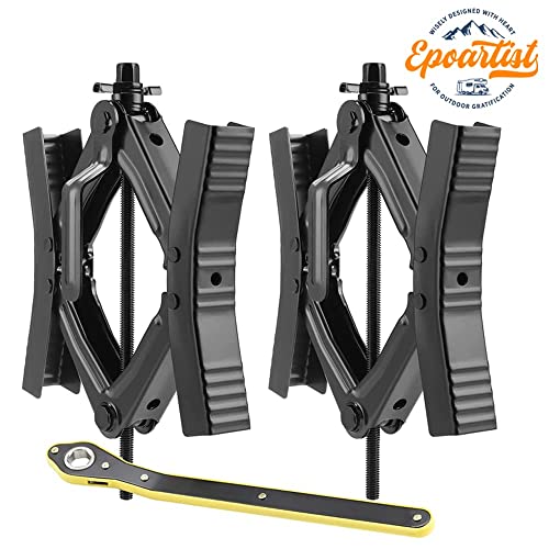 EPOARTIST Camper Wheel Chock Stabilizer Scissor 2 Sets for RV Travel