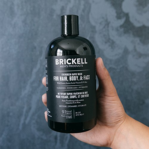 Brickell Men S Rapid Wash Natural Organic 3 In 1 Body Wash Gel