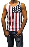 Patriotic American Flag Stripes And Stars Tank Top Shirt Adult Men's