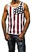 Patriotic American Flag Stripes And Stars Tank Top Shirt Adult Men's