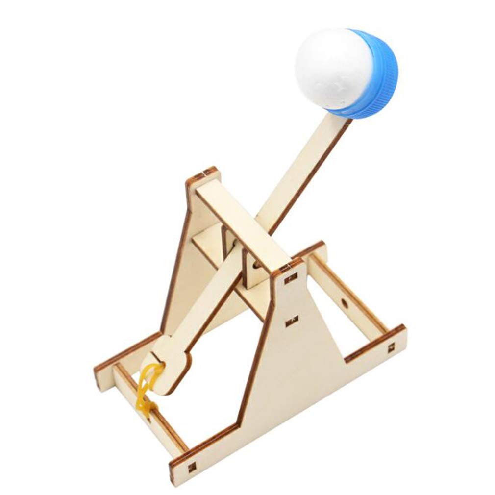 ZNMUCgs Children Scientific Experiment DIY Trebuchet Wooden Toy Wooden