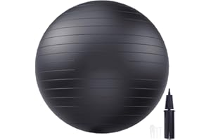 55cm Exercise Ball,Pilates Ball for Pregnancy,Yoga,Birthing,Fitness,Swiss Balance with Pump,Slip Resistant Stability Chair Of