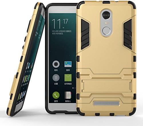 SDO™ Military Grade Armor with Kick Stand Version 2.0 Hybrid Back Cover Case for Xiaomi RedMi Note 3 (Gold)