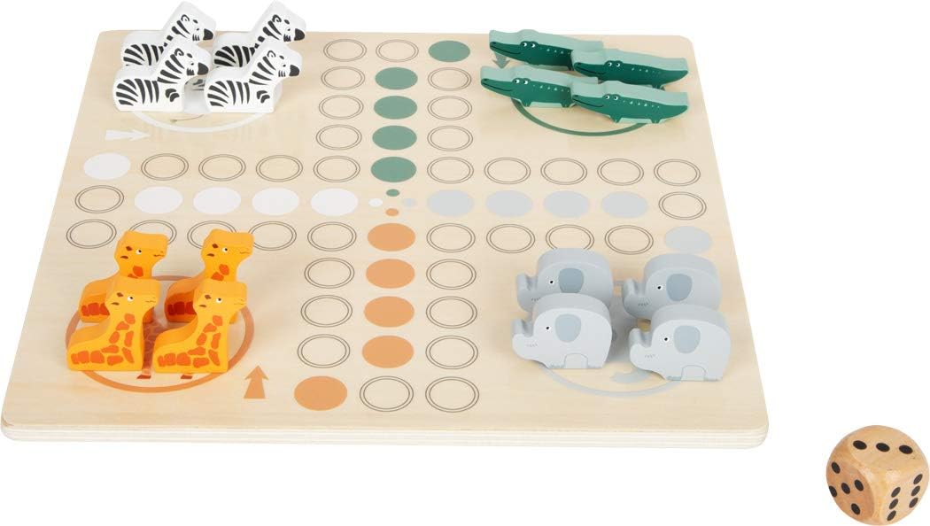 Small Foot 11697 Ludo Safari, made of FSC 100%-certified wood, parlour game for the whole family for ages 4+ years multi-coloured - Image 3
