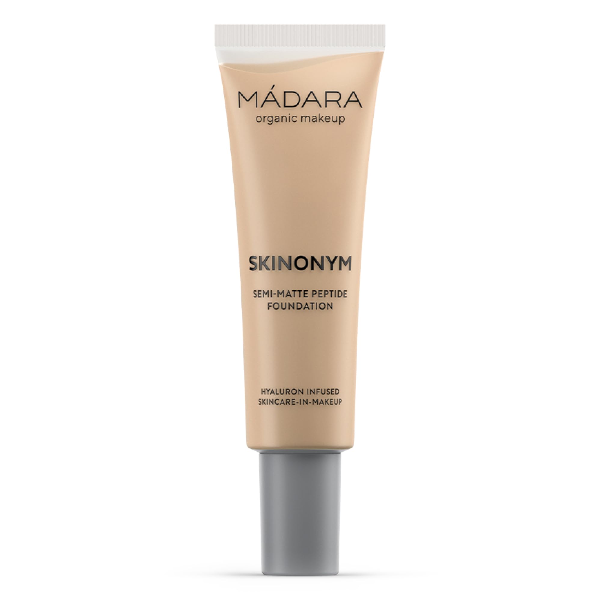MÁDARA Organic Skincare |SKINONYM Semi-Matte Peptide Foundation, #35 TRUE BEIGE, 30ml – Boosted by collagen-supporting peptides, Adapts to the skin's texture, Dermatologically tested.