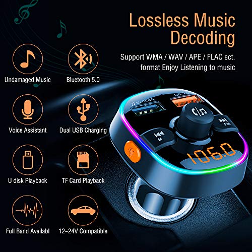 Arsvita Bluetooth FM Transmitter for Car, Radio Receiver / Audio