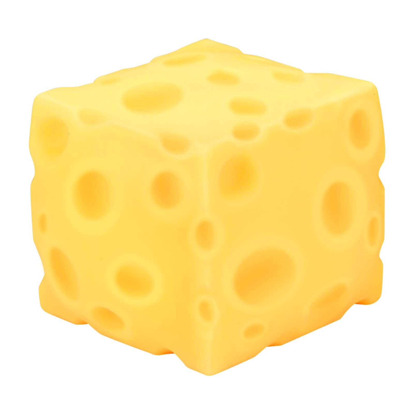 Cheese Squishy Square, Giant Cube Cheese Stress Ball, Squishy Simulation Food Sensory Toy, Slow-Rebound Shapeable Ball Stress & Anxiety Relief for Adults & Kids (6cm)