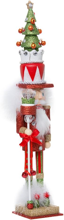 Nutcrackers - Kurt Adler Hollywood Tree Hat Nutcracker, 15-Inch, Red and Green
