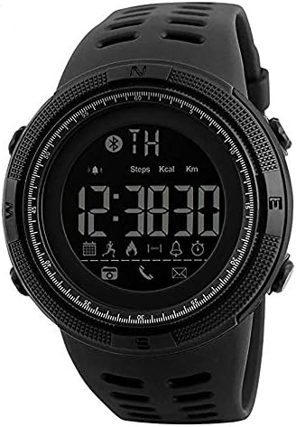 Bluetooth APP Remind Smart Watch Men Pedometer Calories Waterproof Digital Outdoor Sport Clock Men's Wristwatch Gift for Boys Friend/Father