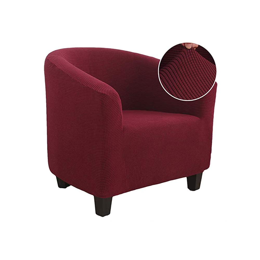 WINS Convertible Armchair Cover Club Stretch 1 Seater Chesterfield Removable Washable Armchair Cover Red