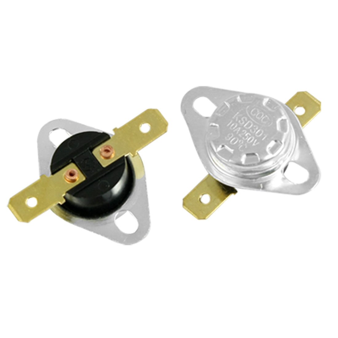 sourcing map 3pcs KSD301 Temperature Control Switch Thermostat 90 Celsius N.C. Auto Reset