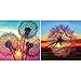 Maxdot 2 Pieces 5D DIY Dandelion Diamond Painting Kits Full Drill Diamond Painting Kit Rhinestone Cross Stitch Supplies Tools, 12 by 12 Inch