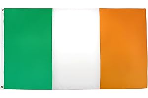 AZ FLAG - Ireland Flag - 90x60 Cm - Light Polyester Irish Banner with Two Brass Eyelets - Fade Resistant - Vivid Colors - 2' 