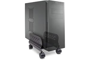 Syba Mobile Desktop Tower Computer Metal Floor Stand Rolling Caster Wheels with Ventilation and Adjustable Width from 6 to 10 Inches - SY-ACC65057