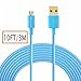Hi-mobiler® High Speed 10ft USB 2.0 a Male to Micro B Cable with Gold-plated Connectors for Samsung Lg HTC and Other Tablet Smartphone (Blue)