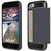 iPhone 6 plus Case,iPhone 6s plus Case,by Ailun,Protective Shell-Smooth Card Slider Wallet&Flexible Shockproof Rubber Bumper&Anti-scratch PC Back Cover,Siania Retail Package[Black] primary