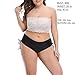CENG MAU Women's Plus Size Floral Lace Unlined Stretchy Strapless Bandeau Tube Tops See Through Bras(Be,2XL)