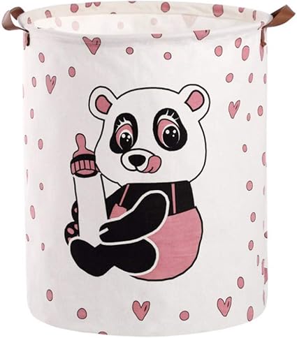 Aidebianli Panier A Linge Pliable Sale Sac Linge Bebe Interieur Rangement Impermeable Paniere Panda Bouteille Dessin Anime 40x50cm Amazon Fr Cuisine Maison